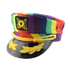 Multicolor Yacht Captain Skipper Navy Sailor Boat Cap Hat Costume New