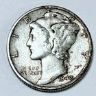 1942 P MERCURY HEAD DIME SILVER 10 C - 90% SILVER - CIRCULATED COIN #5616