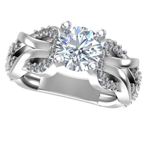 3 Ct Vvs1 Ice White Round Cut Moissanite Engagement Ring Sterling Silver Size 7