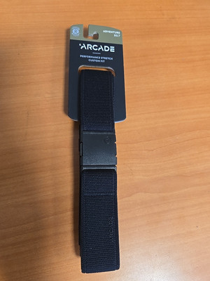 Arcade Atlas Black Belt Black NEW adjustable Stretch Fit Up To Size 40