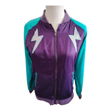 Kids Cat  Jack Space Age Cloud Lightning Purple Jacket Size XL