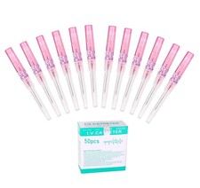 Xiboya textile Pack of 50 Catheter Piercing Needles Tattoo Piercings Tool 20G 