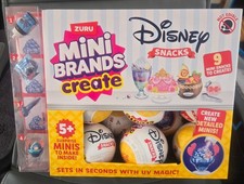 Zuru Mini Brands Create DISNEY SNACKS CASE OF 25 SEALED BALLS in display