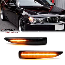 2pcs LED Side Marker Mirror Indicator Lamp Flowing Water Turn Signal Light Amber