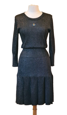 Vivienne Westwood Black Sparkly Knit Pleated Jumper Dress Size XL UK 10-12 | eBay Vivienne Westwood Black Sparkly Knit Pleated Jumper Dress Size XL UK 10-12 | eBay
