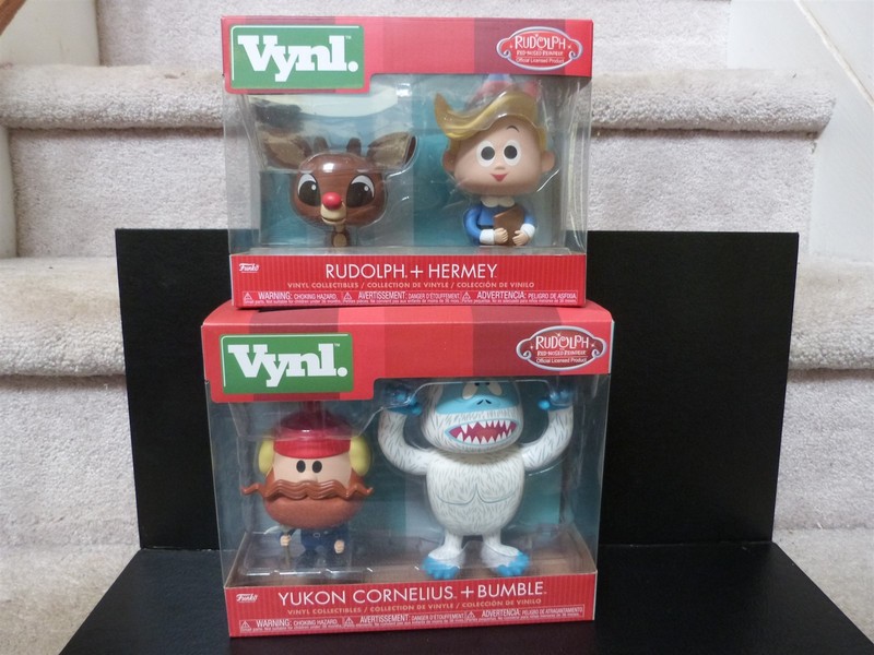 Vynl Rudolph red-nosed reindeer lot MIB Hermey Bumble Yukon Cornelius 4 figures