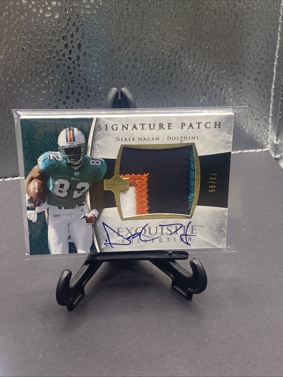 2006 Exquisite Derek Hagan Rookie 4 Color Patch On Card Auto Autograph RPA /99