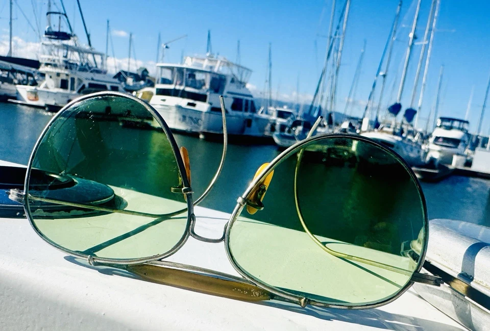 Pre-World War II Bausch & Lomb Aviator Glasses-Beautiful Condition Original Case - Image 3 of 4