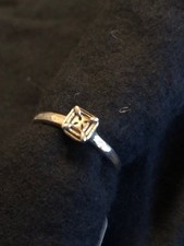 Sterling Silver Square Ring Size 7