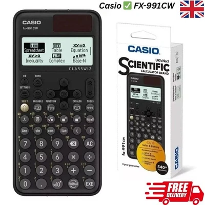 Für Casio ✅ FX-991CW Advanced Wissenschaftlicher Taschenrechner A/AS Level Mathematik 540+ Funcs