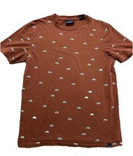 SCOTCH  SODA Men  s M Print Pattern T Shirt Brown Blue