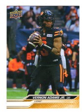 2024 UD CFL Vernon Adams Jr. Card #1 BC Lions Oregon