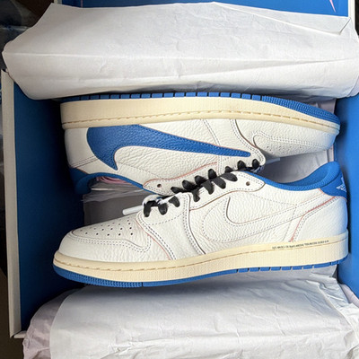 Jordan 1 Low OG Fragment x Travis Scott White Blue size 9 Men s/10.5 women s 
