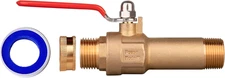 HMP012 Full Port Water Heater Straight Drain Valve(Lf Compliant Brass, 3/4" MNPT