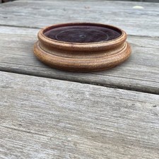 Old Vintage Chinese Oriental Carved Hardwood Stand Vases Or Bowls 3.25” Recess