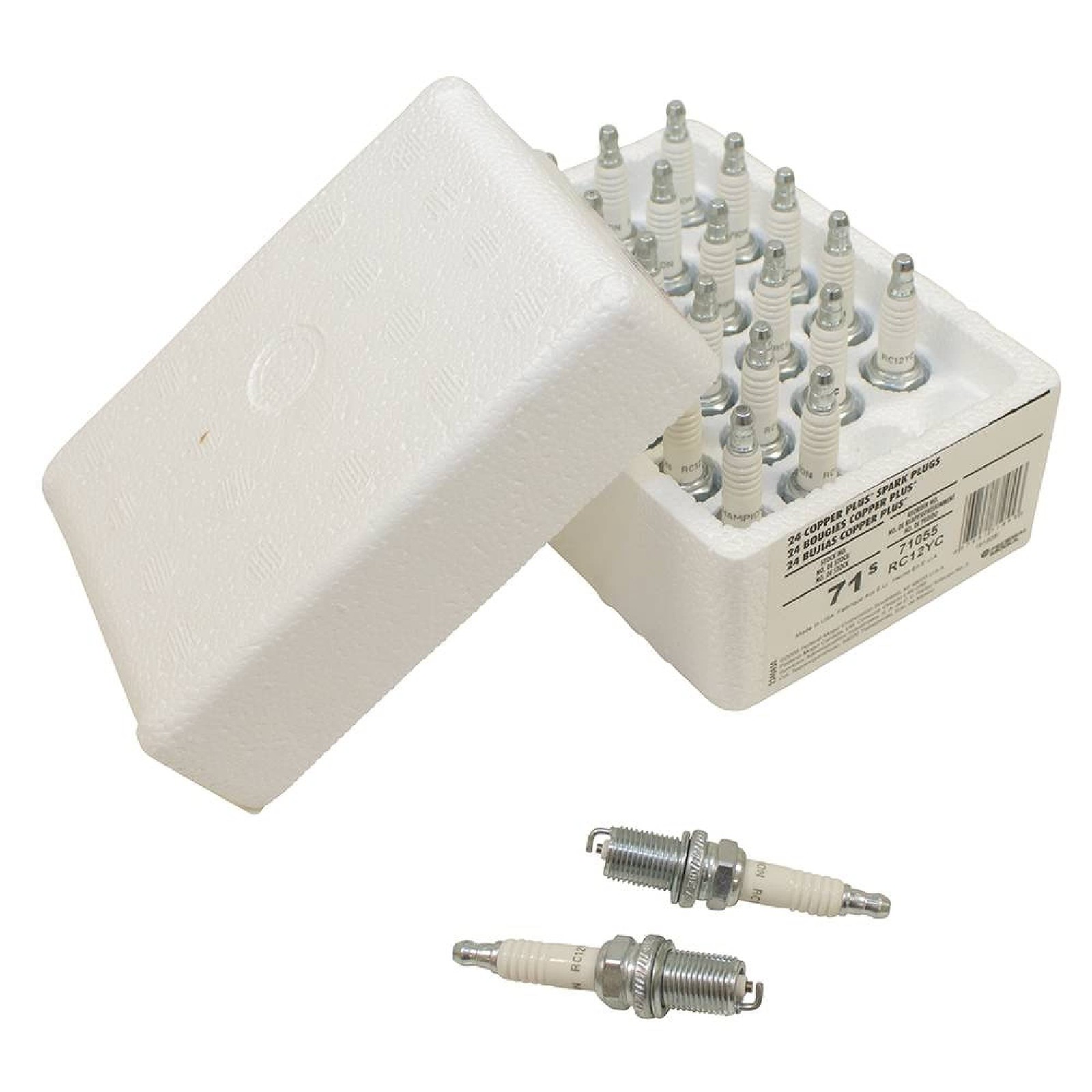 Champion Copper Plus 71S Spark Plug Carton of 24 - RC12YC No Size, White 