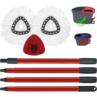 Mop Replace Heads Mop Handle and Base Replacement for O Cedar EasyWring 1-Tank