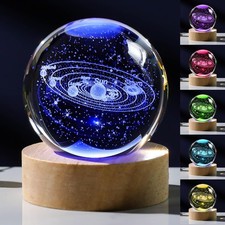 Solar System Crystal Ball LED Colorful Base