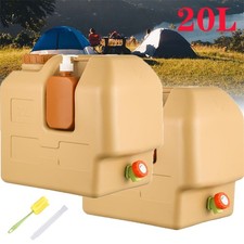 1/2PCSX Emergency Water Container with Spigot 5 Gallon Camping Water Storage Jug