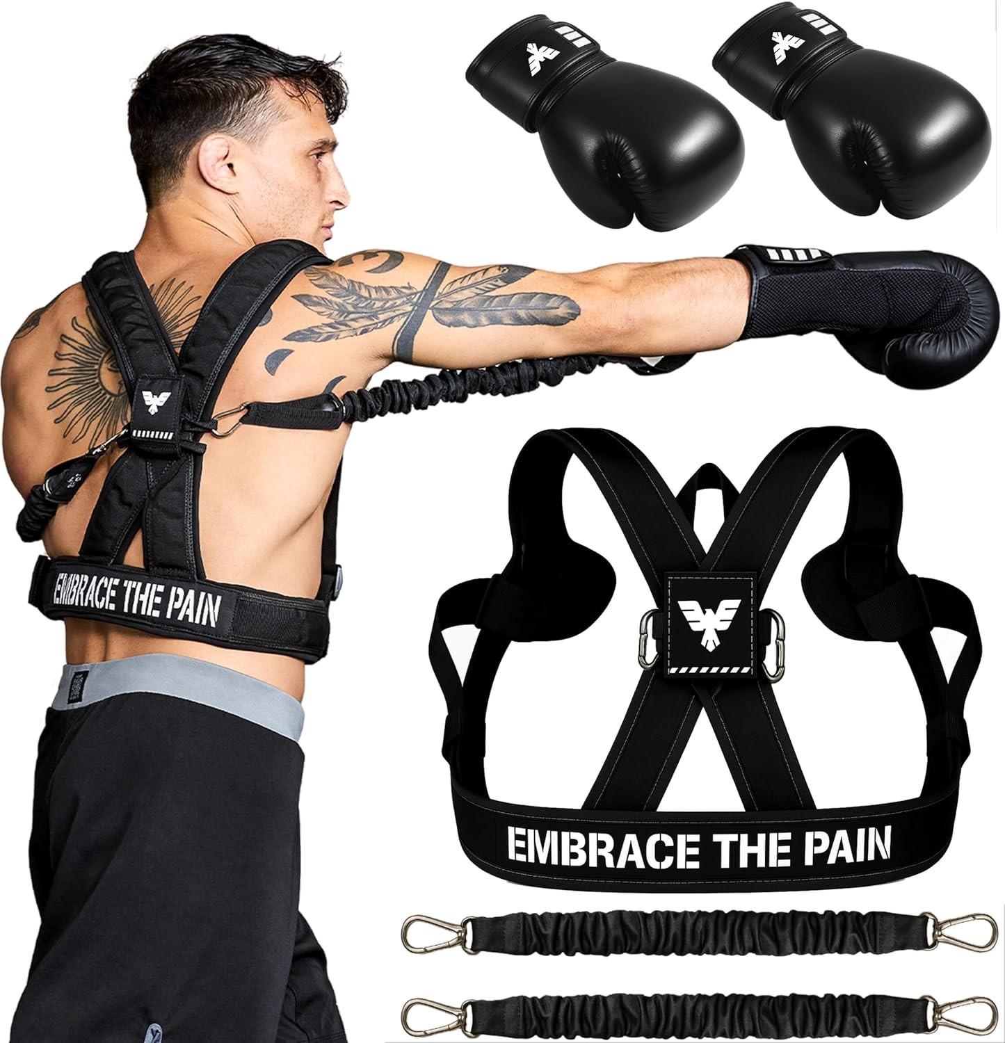 Elite Sports Adult Boxing Harness with 12Oz Gloves &ndash; Adjus