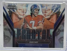 2025 Panini Prizm Black #6 John Elway Fractal Silver - DEN | NFL HOF