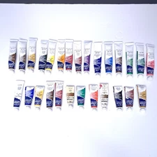 Vtg Winsor & Newton Cotman / Grumbacher Artist Watercolor Paint Lot Of 27 Tubes