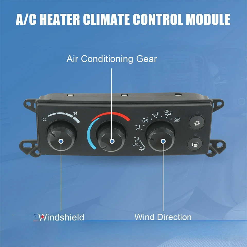 Módulo de control de clima de calefacción de aire acondicionado delantero para Dodge Ram 1500 2500 3500 2006-2008 Foto 4 de 4