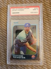 JAVIER VAZQUEZ 1997 Bowman Chrome RC ROOKIE PSA 9 MINT ! EXPOS! YANKEES! + MORE