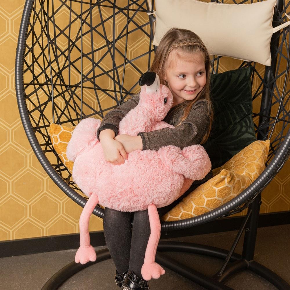 Hand Warmer Pillow Kids/Adults Plush Animal Cuddly Cushion One Size Flamingo
