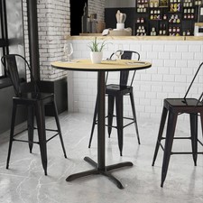 Flash Furniture Round Laminate Table Top With Bar Height Table Base, 43-3/16inH