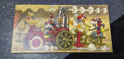Disney Fine Art Mickey's Fire Brigade Tim Rogerson Signed LE Giclée 1995 20x14