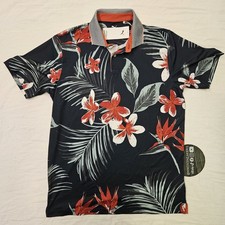 Puma Mattr Luau Polo Navy Floral Golf Shirt Men  s Size Medium