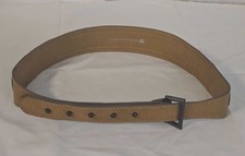 BCBGMAXAZRIA Wide Tan Leather Waist Belt XS/S Adjustable Buckle ABL750GG