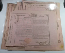 1860s Republic of Mexico 10 Pesos Mexican Government Pink Bank Bond #57601V