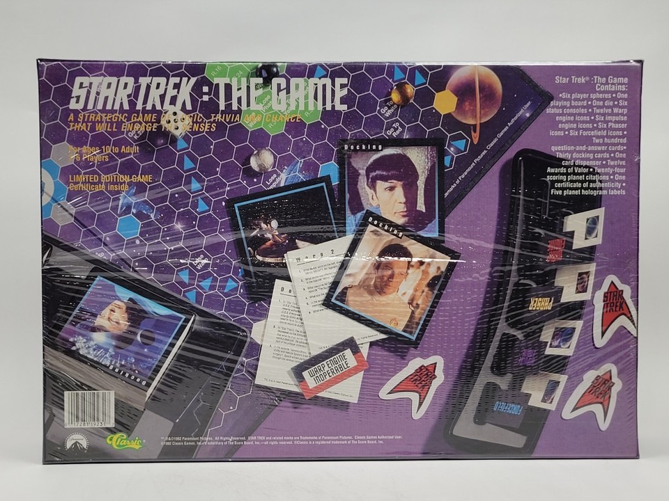 Vintage STAR TREK the game : Jeu de plateau collector board game limited edition