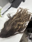 20Inch Highlight Brown  Blonde Lace Front Wig 100% Human Hair Wig
