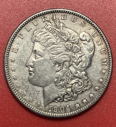 1904 P Morgan Silver Dollar, XF/AU, Tough In This Date/Mint.
