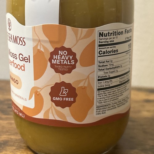 True Sea Moss Gel Superfood Mango Flavor 16 FL OZ (473 ML) EXP 12/2026 - Picture 4 of 9