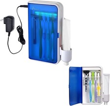 UV Toothbrush Sanitizer Holder Wall Mounted - 5 Slots Toothbrush Holders for