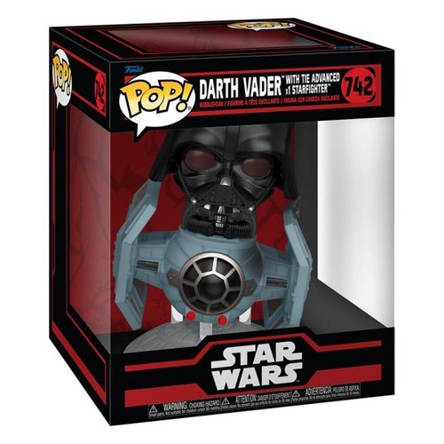 Star Wars: Dark Side POP! Figura Vinilo Rides Deluxe TIE Advanced x1 con Vader 9 cm - Imagen 3 de 3