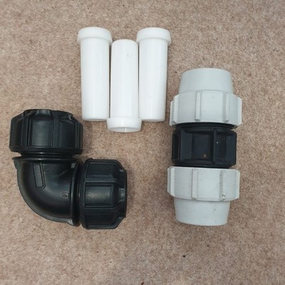 PLASSON 50mm GLEICH GERADE STECKER + PHILMAC 50mm 90* GLEICHBOGEN