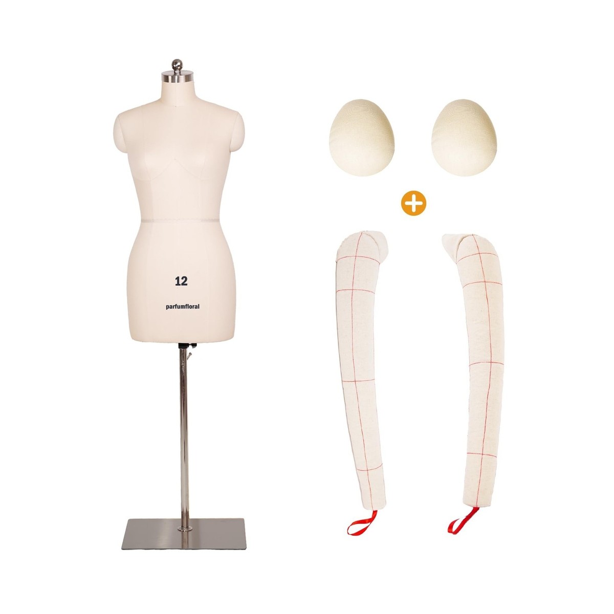 Female Sewing Mannequin with arms, Size 12 Professional Dress Form for  Displa... | eBay