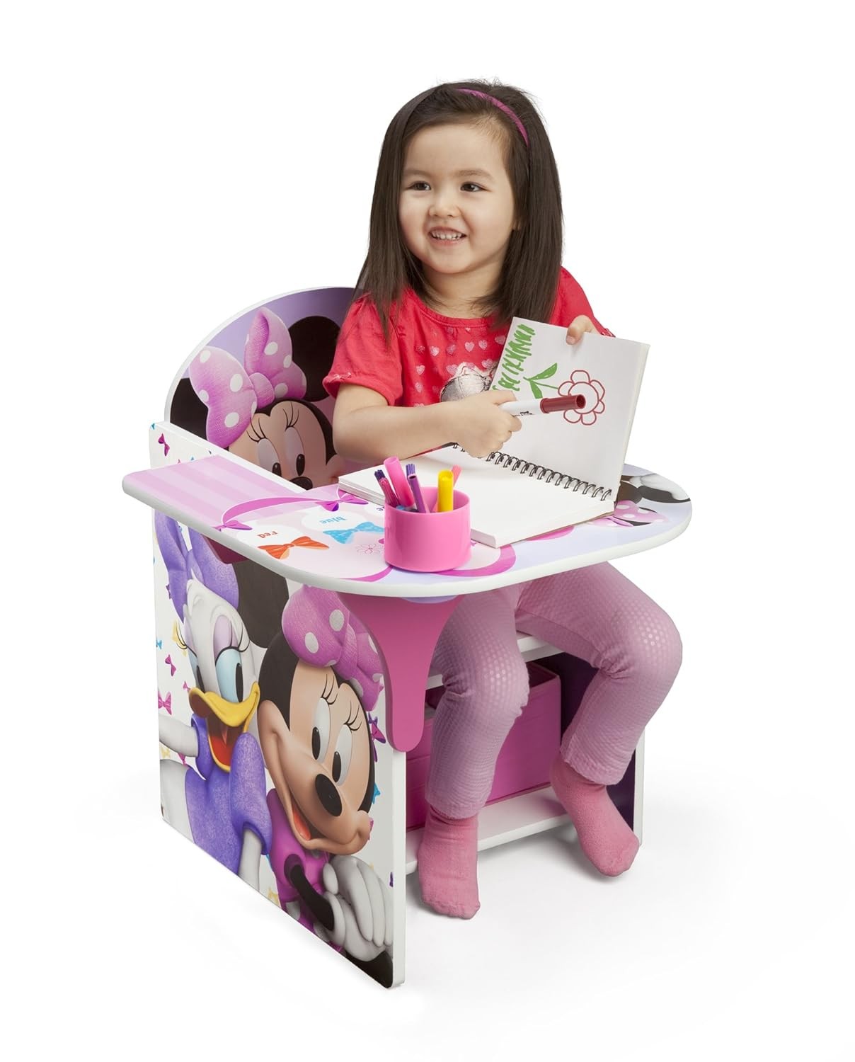 Chair Desk With Storage Bin, Disney Minnie Mouse