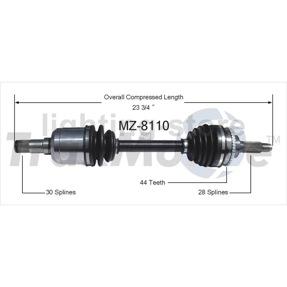 Eje delantero CV articulado CV para Mazda MPV 2006 2005 2004 2003 2002 Foto 2 de 3