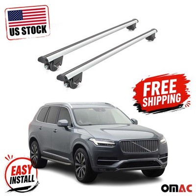 220 Lbs Luggage Roof Rack Cross Bars for Volvo XC90 2016-2026 Gray 2Pcs