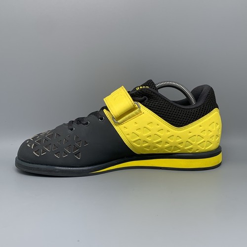 Adidas Powerlift 3 Gray Yellow Weight Lifting Gym Shoes BB2844 Men's Sz 9.5 - Picture 7 of 10