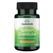 Swanson Raw Spleen Glandular 200 mg 60 Capsules