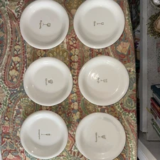 Williams Sonoma Appetizer Cocktail 6.25" Plates Wine Series Embossed Set of 6
