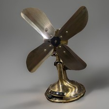 Modern Antique Brass Desk Fan ~ 230V 50Hz Internal movement motion