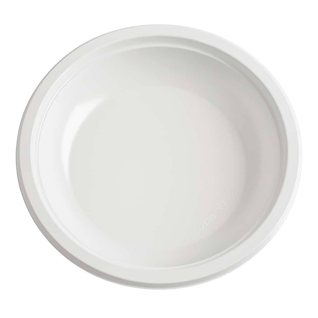 Platos Fondos Prime Blancos Plástico Reutilizable Ø 20cm 50pz - Lido Restaurante
